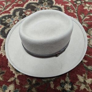 Vintage Cream Wool Large Fedora